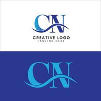 CN initial  letter logo vector