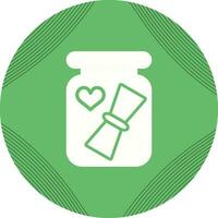 Love letter in a bottle Vector Icon