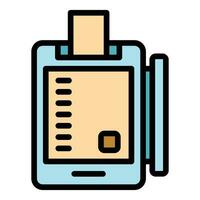 Flat screen machine icon vector flat