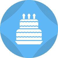 icono de vector de pastel de cumpleaños