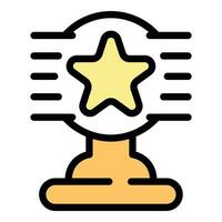 Award icon vector flat