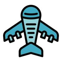 Airplane fly icon vector flat