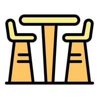 Table bar stool icon vector flat