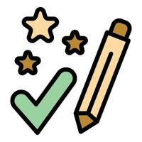 Approved quiz icon vector flat