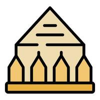 Myanmar building icon vector flat