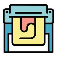 Plotter printing icon vector flat