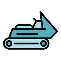 Snow clean truck icon vector flat