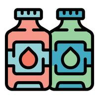 Plotter paint bottle icon vector flat