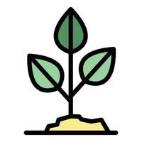 Eco plant icon vector flat