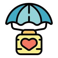 Love charity care icon vector flat