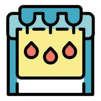 Plotter format icon vector flat