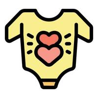 Baby cloth icon vector flat