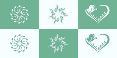 abstract tree logo set design template collection of tree inspirations logotype vector