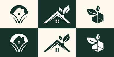 collection of building architecture sets Premium Vector