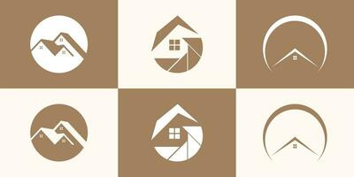 collection of building architecture sets Premium Vector