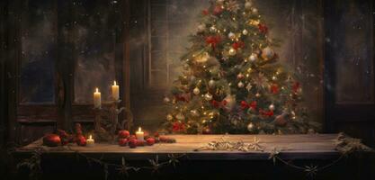 Holiday background with Christmas tree photo