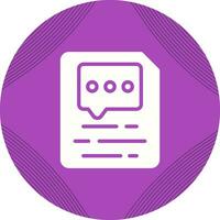 Document Insert Comment Vector Icon