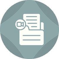 Document Insert Video Vector Icon