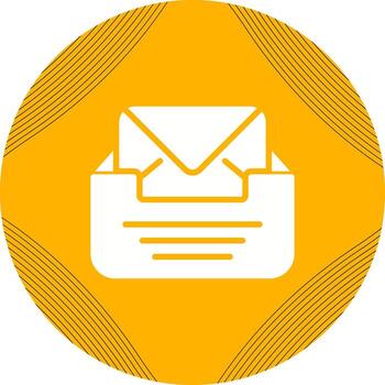 Inbox with envelope Vector Icon
