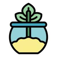 Bio plant energy icon vector flat