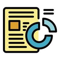 Manager document icon vector flat