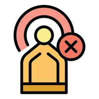 señal error icono vector plano