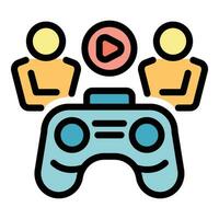 Gamer joystick icon vector flat