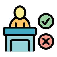 Election speaker icon vector flat