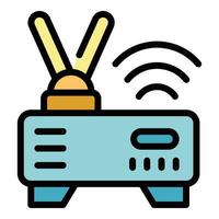 Wifi gamer console icon vector flat