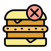 No fast food icon vector flat