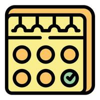 Calendar warranty icon vector flat