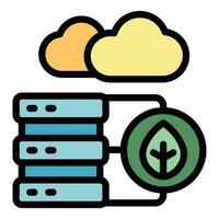 Server data control icon vector flat