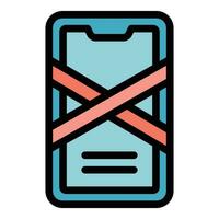 Phone detox icon vector flat