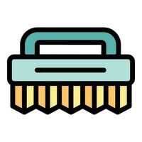 Wood horse brush icon vector flat