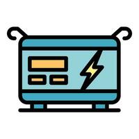 Generator machine icon vector flat