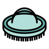 Round jockey brush icon vector flat