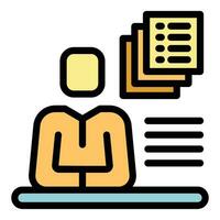 Class learn icon vector flat