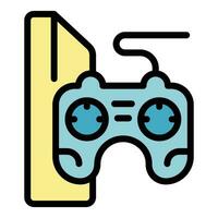 Game console icon vector flat