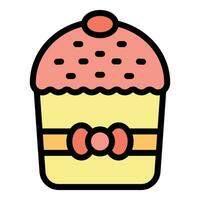 Panettone idea icon vector flat