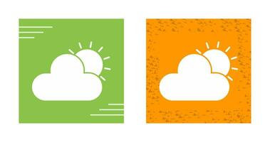 Sun Cloud Vector Icon