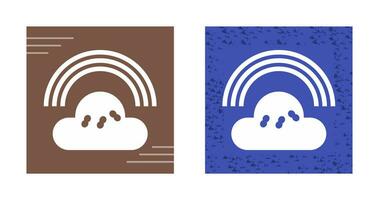 Cloudy with Rainbow Vector Icon