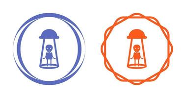 Alien Abduction Vector Icon