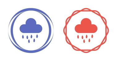 icono de vector de nube de lluvia