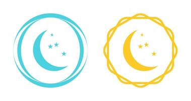 Moon and Stars Vector Icon