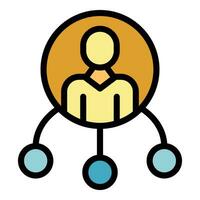 Manager key point icon vector flat