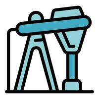 Oil factory pump icon vector flat