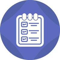 Memo pad with checklist Vector Icon