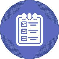 Memo pad with checklist Vector Icon