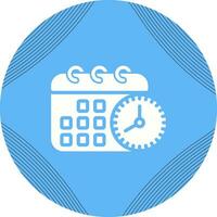 Calendar with clock Vector Icon