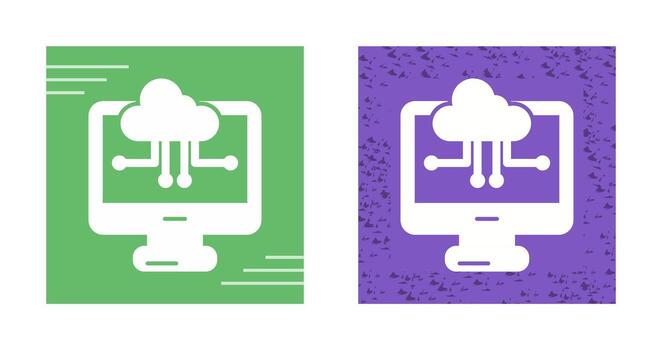 icono de vector de computación en la nube